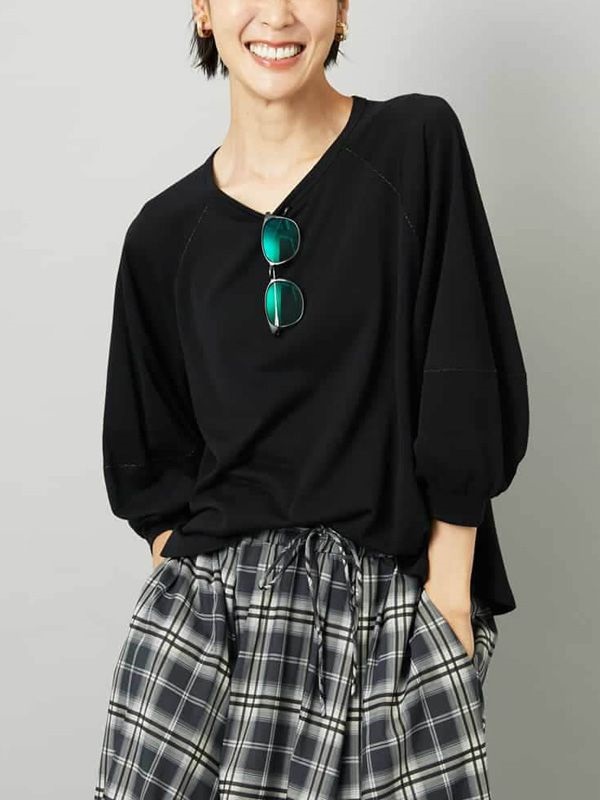 毛圈布亮片裝飾微透膚衛衣(黑色(94)/38)