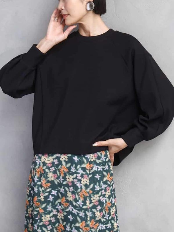 太空棉紋理上衣(黑色(94)/38)