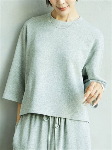 亮絲內磨毛上衣[成套搭配/日本製](淺灰色(91)/38)