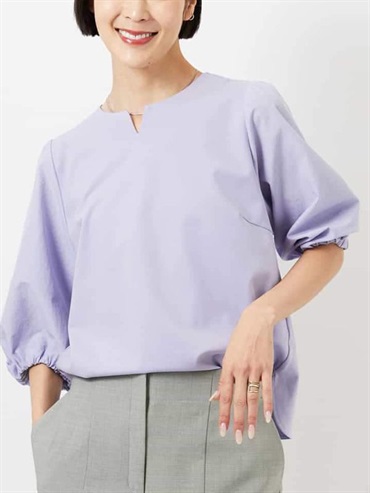 異素材拼接袖上衣