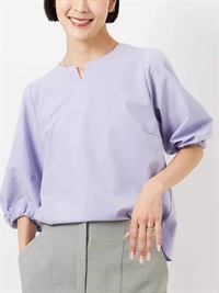 異素材拼接袖上衣