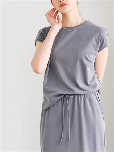 復古緞面T型上衣[成套搭配]