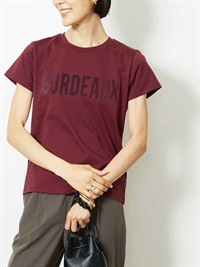 絨感字樣印花T恤