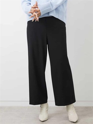 內磨毛九分寬褲[日本製](黑色(94)/38)