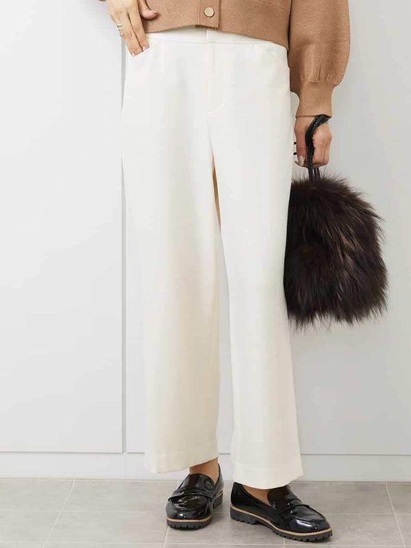 內磨毛九分寬褲[日本製]