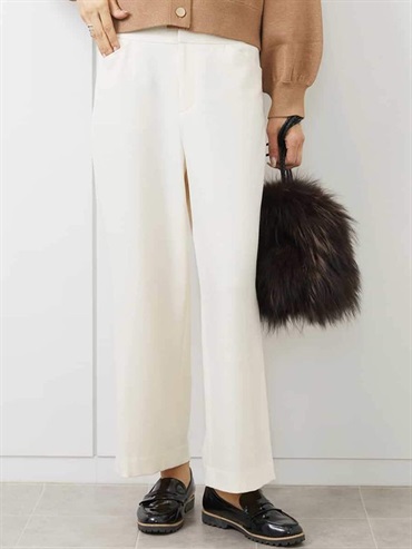 內磨毛九分寬褲[機能性素材/日本製]