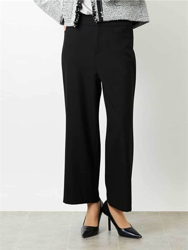 【經典】彈性刷毛寬褲[日本製](黑色(94)/38)