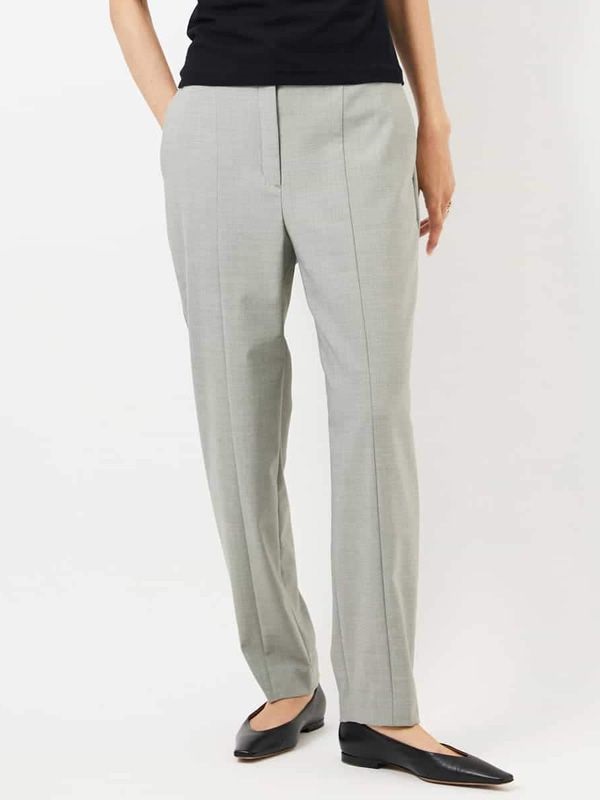 【2WAY彈性】錐形褲[日本製](淺灰色(91)/38)