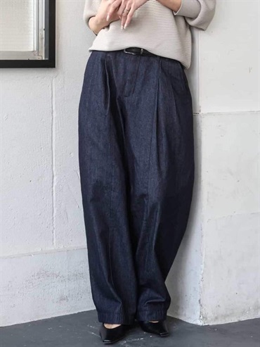 丹寧繭型褲[成套搭配](海軍藍(57)/38)