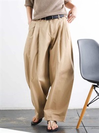 斜紋棉布繭型褲
