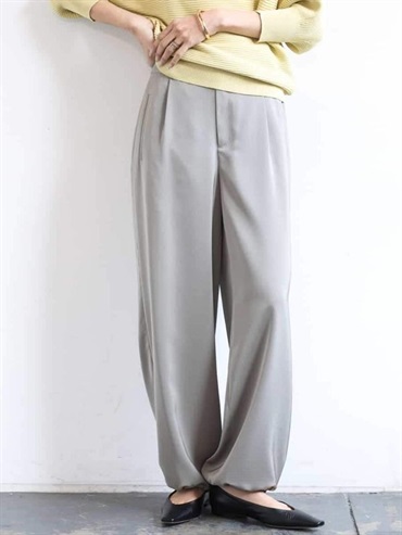 【Relax Bottom】霧面緞面寬褲(卡其色(36)/38)