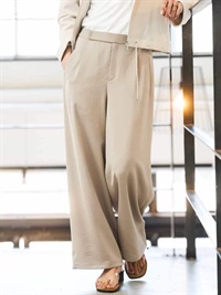 【Relax Bottom】霧面緞面寬褲