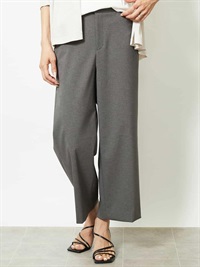 斜紋彈性寬褲[日本製]