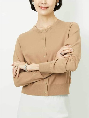 圓領針織開襟衫