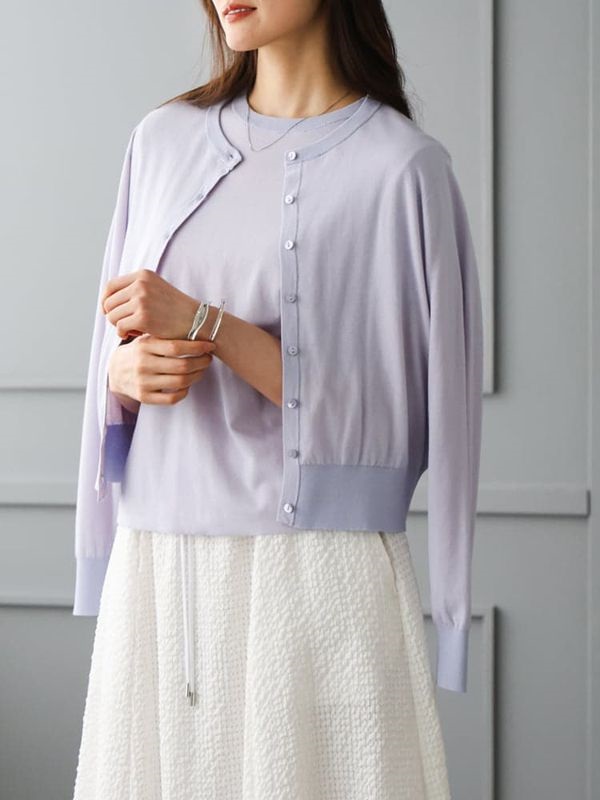 透膚針織開襟衫