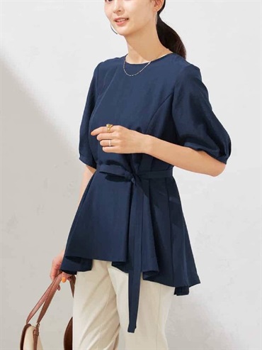 長版傘襬上衣(海軍藍(57)/36)