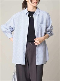 亞麻混紡基本款襯衫