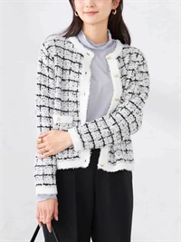 華麗色彩提花針織外套