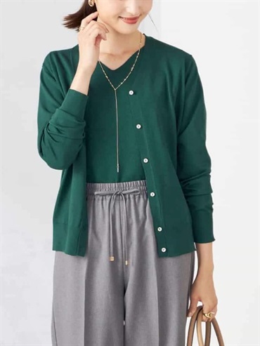 V領美型輕鬆開衫