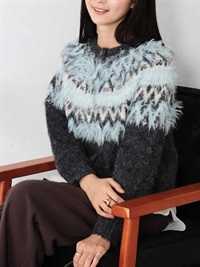 圖案針織開襟外套