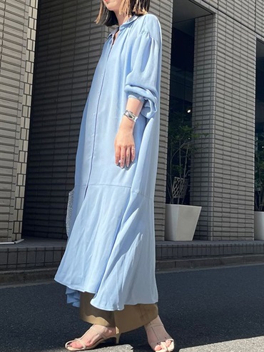 楊柳緹花面料連身裙(天藍色(50)/36)