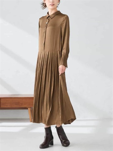 腰部剪接澎裙洋裝