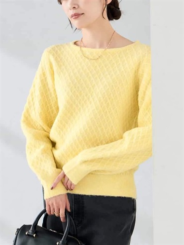 菱形圖案針織套頭衫