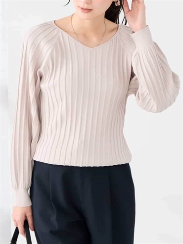 百褶感針織上衣(深咖啡色(89)/36)