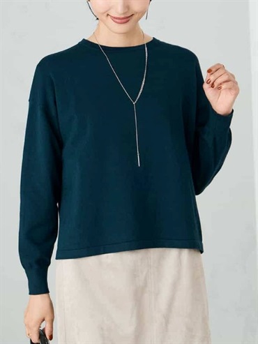 短版針織＆基本款襯衫套組(綠色(35)/36)