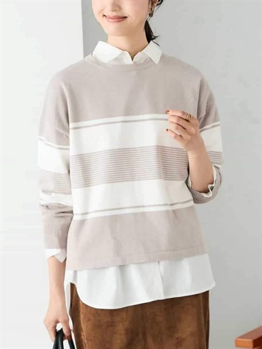 短版針織＆基本款襯衫套組