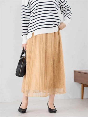 蕾絲百褶裙(桔色(15)/38)