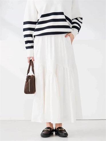 尼龍拼接裙(白色(90)/38)