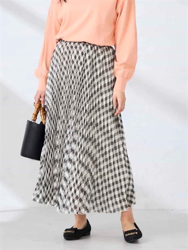 格紋百褶裙