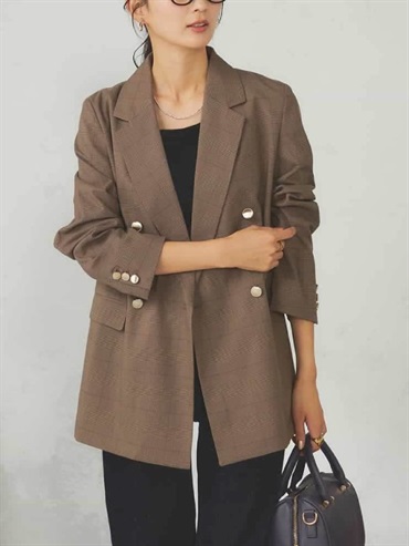 雙排釦西裝外套(摩卡色(84)/36)