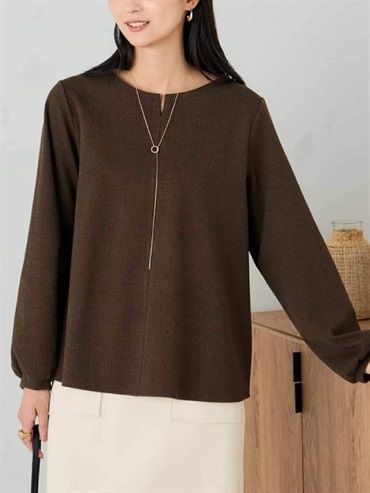 千鳥格提花上衣(棕色(87)/36)