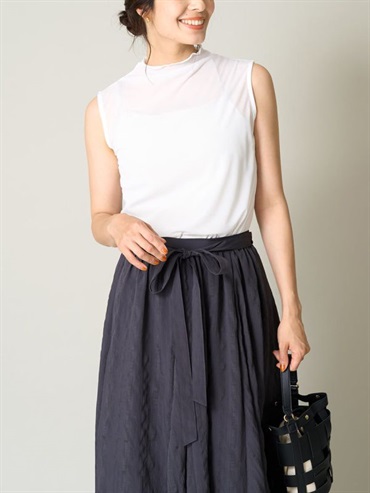 透視高領上衣(白色(90)/36)