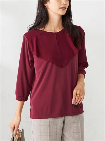 雪紡荷葉邊上衣(粉紅色(03)/36)