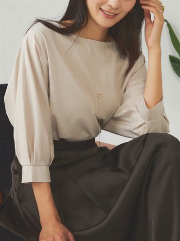 燈籠袖上衣(深咖啡色(89)/38)