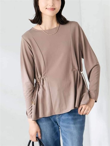 側抽繩造型上衣