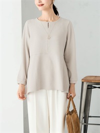 千鳥格提花荷葉邊上衣