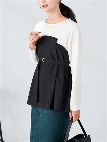 胸衣拼接上衣(白色(90)/36)
