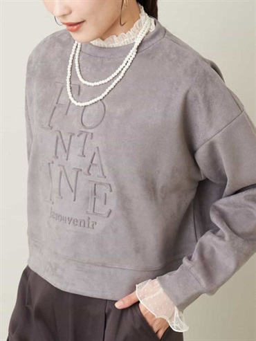 點點蕾絲荷葉袖上衣(米白色(80)/36)