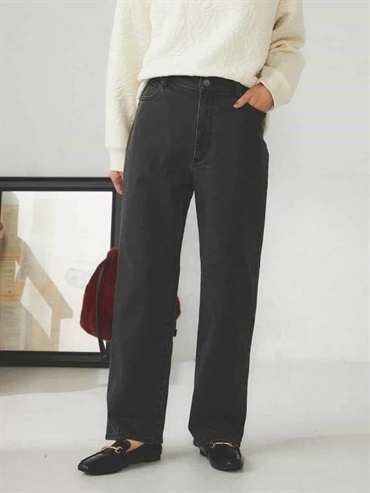 彈性直筒牛仔褲