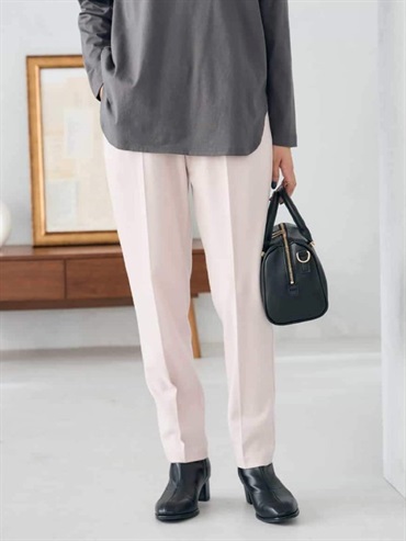 內刷毛美型輕鬆錐形褲(淺粉紅色(01)/36)