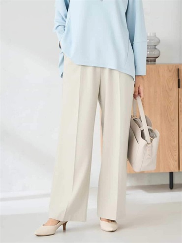 內刷毛美型輕鬆寬褲(深咖啡色(89)/36)