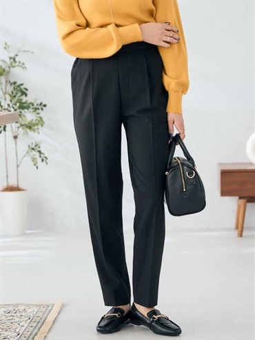 裏起毛美腿舒適錐形褲