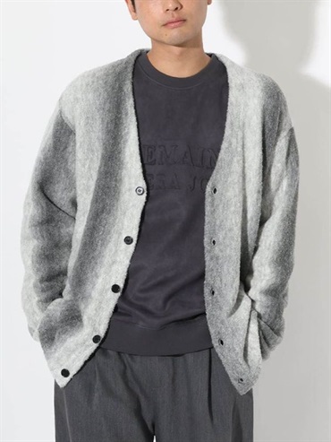 漸層條紋寬鬆開衫