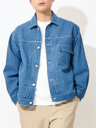 寬鬆版型牛仔外套