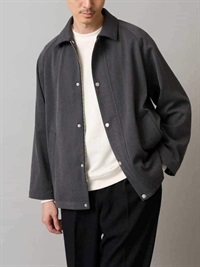 落肩袖短版外套