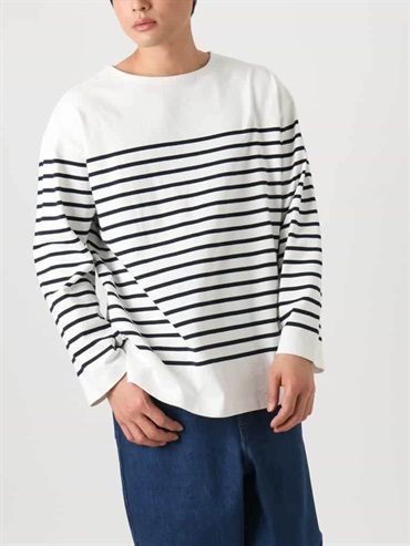 拼接海軍風條紋棉T恤